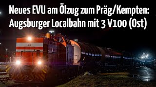 Augsburger Localbahn neu am Ölzug nach KemptenAllgäu Gleich mit drei V100 Ost zum Start [upl. by Plante]