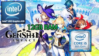 Genshin Impact Intel UHD 620  12GB RAM  i5 8250u [upl. by Haidabez]