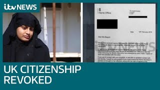 Shamima Begum has UK citizenship revoked by British government ITV News learns  ITV News [upl. by Earla744]