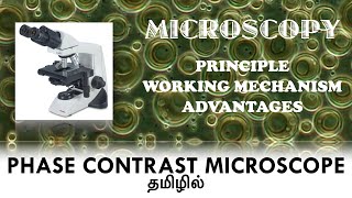 Phase Contrast Microscope  Definition  Principle  Working mechanism  Advantages  Tamil [upl. by Stralka]