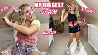 My Biggest Ever GRWM Hair Makeup amp So Many Outfits  Rosie McClelland [upl. by Yornoc]