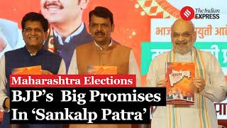 LIVE Amit Shah Unveils BJPs Maharashtra Election Sankalp Patra In Mumbai  Assembly Elections [upl. by Atalee]