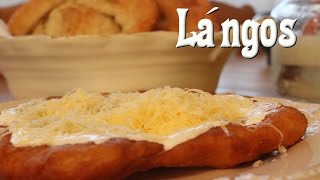 Lángos Fried Dough Hungarian Street Food [upl. by Eltrym]