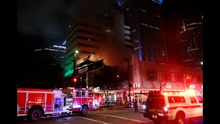 4Alarm Fire Evacuates City Block in Downtown Tampa [upl. by Randolf]