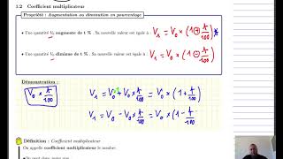 1ere Techno  Cours  Pourcentages Evolutions Indices  Partie 1 [upl. by Buote]