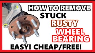 How to remove a rusty stuck Wheel Bearing Hub Assembly EASY No sledgehammer required [upl. by Satterfield]