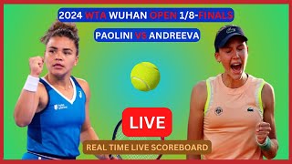 Jasmine Paolini Vs Erika Andreeva LIVE Score UPDATE Today Tennis 2024 WTA Wuhan Open 18Finals [upl. by Letnahs]