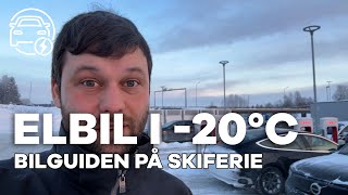 Skiferie og elbil i MINUS 20 grader Hvad med rækkevidden  bilguiden [upl. by Annelg548]