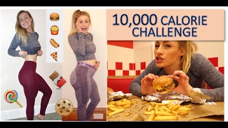 10000 Calorie Challenge  Girl VS Food  EPIC cheat day [upl. by Ecnaret985]