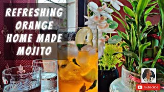 Refreshing Orange Mojito  Homemade Recipe [upl. by Omrellig]