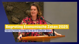 Compilatie bijdrages Begroting Economische Zaken 2025 Femke Zeedijk [upl. by Sulokcin197]