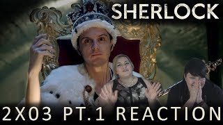 Sherlock 2X03 REICHENBACH FALL PT1 reaction [upl. by Gilleod]