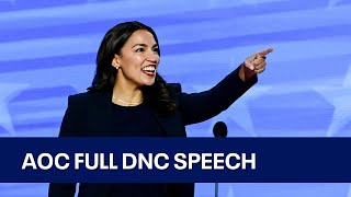 2024 DNC AOC full speech at Democratic National Convention  KTVU [upl. by Sotsirhc]