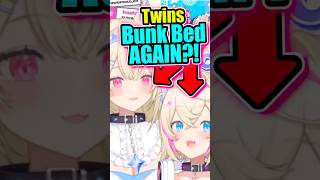 🔥Twins BUNK BED Again in Japan vtuber hololive fuwamoco [upl. by Einnep]