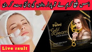 Parley 24k gold Gleam Bleach Cream Full Review  Parley Bleach Karne Ka Tarika Yasmeenrafiqvilog [upl. by Sugirdor]