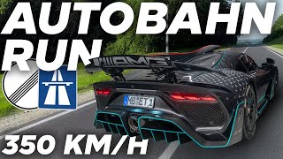 350KMH Autobahn Run in meinem MercedesAMG ONE  NO SPEED LIMIT [upl. by Pinchas]