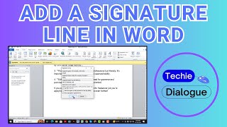 How to Add a Signature Line in Word [upl. by Yadsnil]