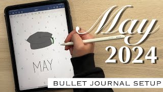 May 2024 Digital Bullet Journal Setup  Plan with Me [upl. by Eigroeg]