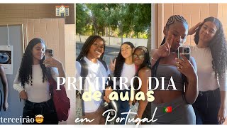 MEU PRIMEIRO DIA DE AULAS EM PORTUGAL 2024 🇵🇹📚 [upl. by Damien]