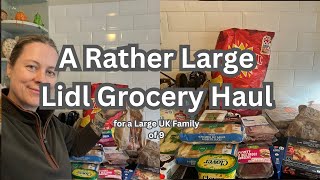 A Rather Large Lidl Grocery Haul£220 For A Large UK Family Of 9Some Christmas Groceries included [upl. by Pasol]