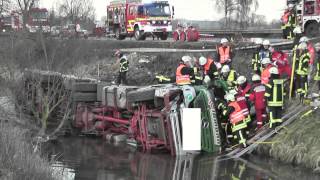 Gefahrguttransporter durchbricht auf der B9 bei Limburgerhof die Leitplanke [upl. by Erreid359]