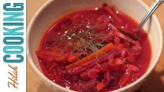 How To Make Vegetarian Borscht  Hilah Cooking [upl. by Ahsaela]