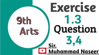 General Math 9thclass Excercise 13  Question 34  Sir Muhammad Naseer  Punjab board All parts [upl. by Worl]