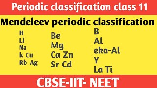 mendeleev periodic table class 11  Mendeleev periodic Law  Easy Chemistry By Praveen [upl. by Eladroc]