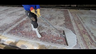 Carpet cleaning How are dirty carpets washed in a carpet cleaner [upl. by Artemisia]