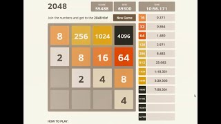 2048 Speedrun 8192 in 18 minutes 24 seconds [upl. by Nahor]