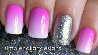 Ombre Nail Art Tutorial Using Acrylic Paint [upl. by Ennaxor922]