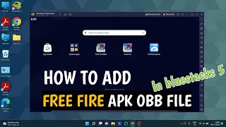 Add free Fire Apk obb File In Bluestacks 5  How To Copy Paste Free Fire Apk And Obb In Bluestacks 5 [upl. by Atul]