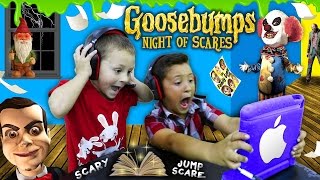 NIGHT OF JUMP SCARES Mike amp Chase play GOOSEBUMPS NOS iOS Game FGTEEV Scariest Gameplay [upl. by Shipman]