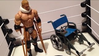 Wheelchair and crutches wrestling figures accessories Playset from Ringside Collectibles review [upl. by Attaynik]