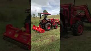 Del Morino Flipper 186cm flail mower powered by an APOLLO 554 tractor [upl. by Naima]