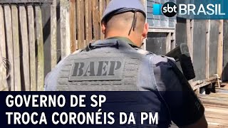 Governo de São Paulo troca 34 coronéis da Polícia Militar  SBT Brasil 220224 [upl. by Gollin]