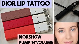 NEW Dior Addict Lip Tattoo Diorshow Pump n Volume Mascara Demo  Swatches  makingupashlee [upl. by Soluk]