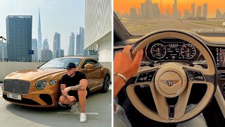 Whipping A 1100 Bentley Continental GT W12 Dubai POV Drive [upl. by Anafetse485]