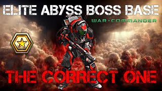 War Commander Elite Abyss PMC Boss Base The Correct One [upl. by Gabbert]