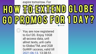 HOW TO EXTEND GLOBE GO PROMOS FOR 1 DAY  BASIC TUTORIALS [upl. by Ystap]