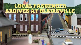 Local Passenger Arrives At Blairsville hoscale modeltrains prr [upl. by Yorled]