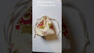 How to make a drawstring pouch drawstringbag bagsewing sewingtutorial [upl. by Mackler767]