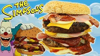 La BURGER 🍔 TAPA ARTERIAS de LOS SIMPSONS🔥Si se llama así es por algo😏 [upl. by Amsaj]