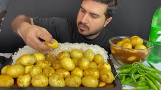 ASMR EATING EGG CURRY WITH RICEGREEN CHILLIEXTRA GRAVY  REAL MUKBANGNO TALKING [upl. by Ecinnahs]