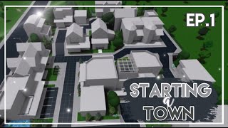 Starting a Town Exterior  Town Builds 1  Welcome to Bloxburg [upl. by Falzetta]