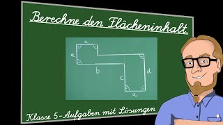 Flächeninhalt berechnen zusammengesetzte Figur  Klasse 5 [upl. by Anitnoc]