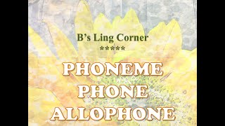 Phonemeallophone examples [upl. by Stolzer859]