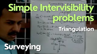 Simple Intervisibility problems  Triangulation  Surveying [upl. by Ellery234]