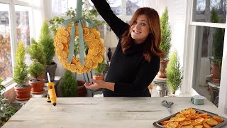 DIY Dried Orange Wreath 🍊🌿🧡  Garden Answer [upl. by Gabler]