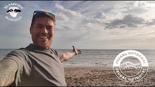 Catching Bass and Smooth hound with a bonus Bull Huss Shore Beach Fishing uk Isle of Wight [upl. by Fish]